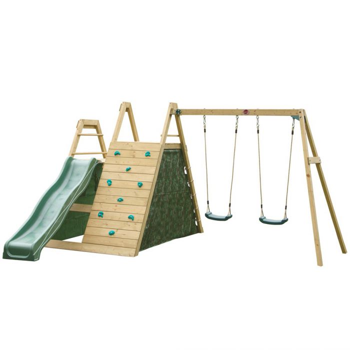 Plum Climbing Pyramid Wooden Climbing Frame With Swings - Playtowers