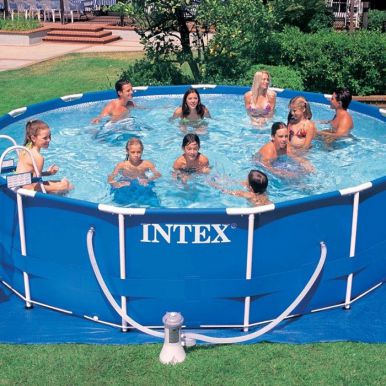 intex pool frame metal 15ft package pools