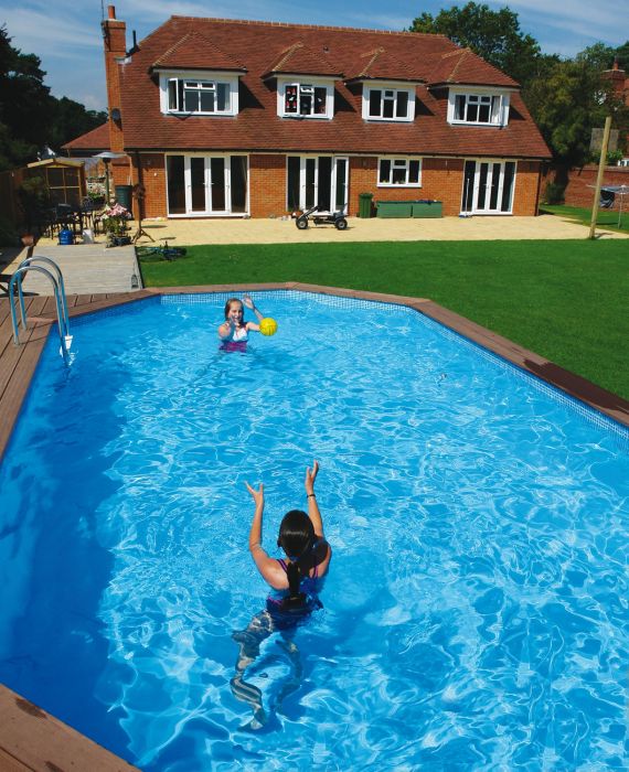 octagon shaped swimming pool