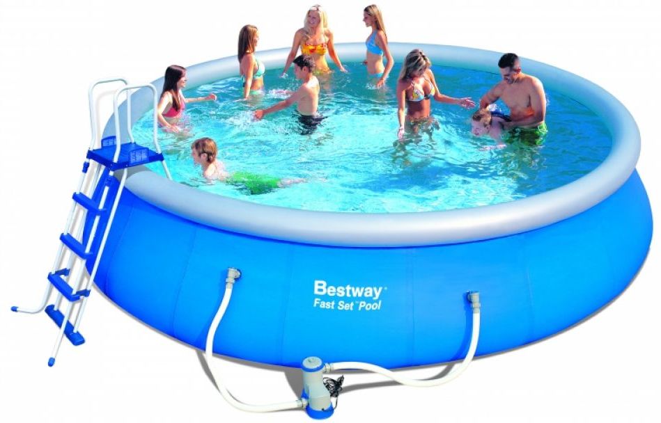 Bestway Fast Set Round Inflatable Pool Package 15ft x 48