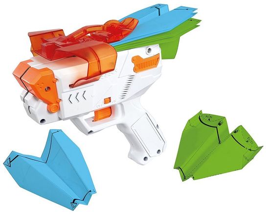 The Ultimate Paper Plane Launcher Shooter Toy - White and Orange