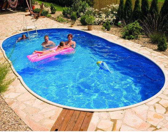 Deluxe Oval Splasher Pool With Sand Filter - 24ft x 12ft