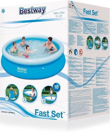 Bestway Fast Set Round Inflatable Pool 12ft x 30"  No Pump - 57273