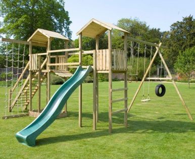 Monmouth Twin Towers With Swings & Slide - Playtowers