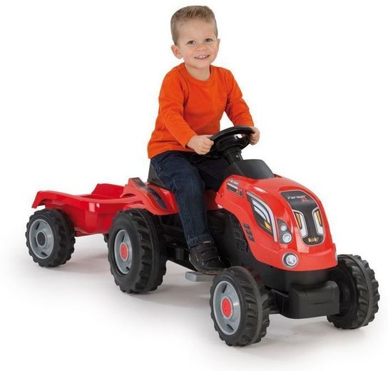 Simba-Smoby Farmer XL Tractor with Trailer (Red)