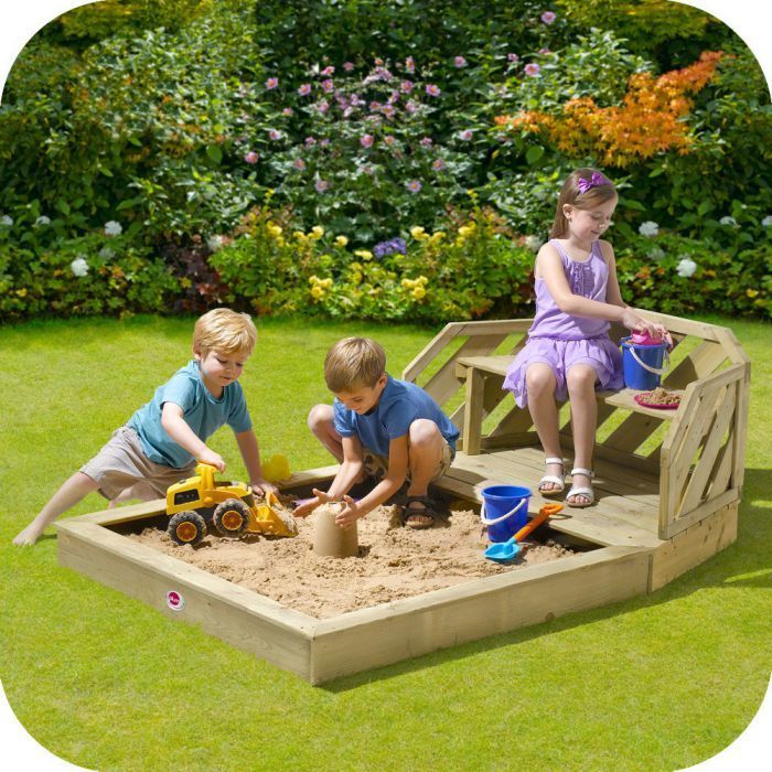 Plum Premium Wooden Sand Pit and Bench