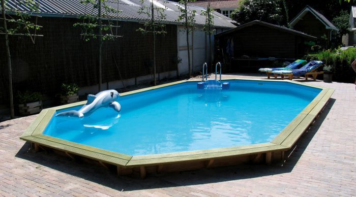 octagon shaped swimming pool