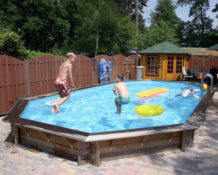 Doughboy Stretched Octagonal Wooden Pool 4m x 6.4m - Wooden Pools