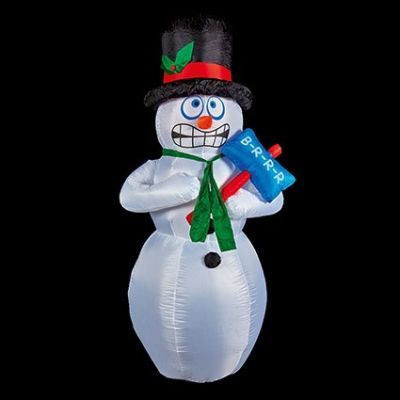 christmas inflatable shivering snowman